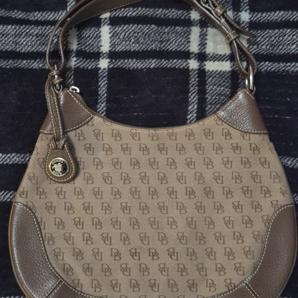 Dooney & Bourke Brown Logo Shoulder Bag